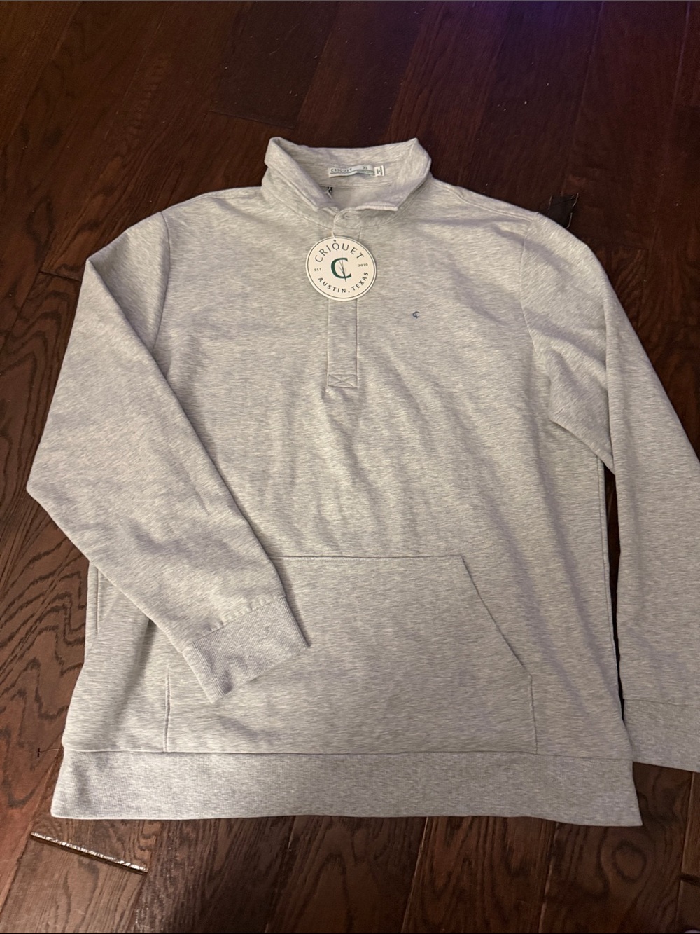 Criquet Heather Light Gray Quarter-Zip Pullover